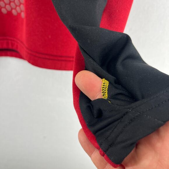 MOUNTAIN HARDWEAR Jacket Mens M Fleece Full Zip Hoodie Thumbholes Red - Picture 11 of 15